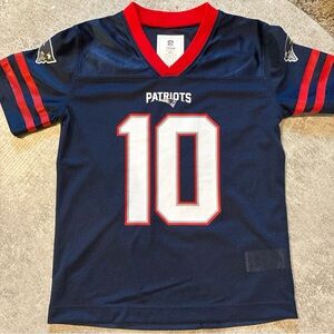 NFL Patriots Kids Navy and Red #10 Football Jersey